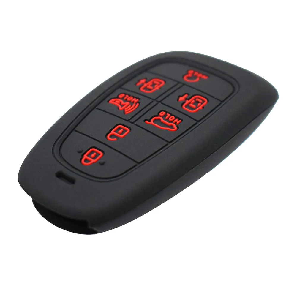 7 Button Silicone Car Key Case Cover Holder Shell Holder Protector For Hyundai Santa Fe Nexo Sonata Palisade Tucson Staria Loniq