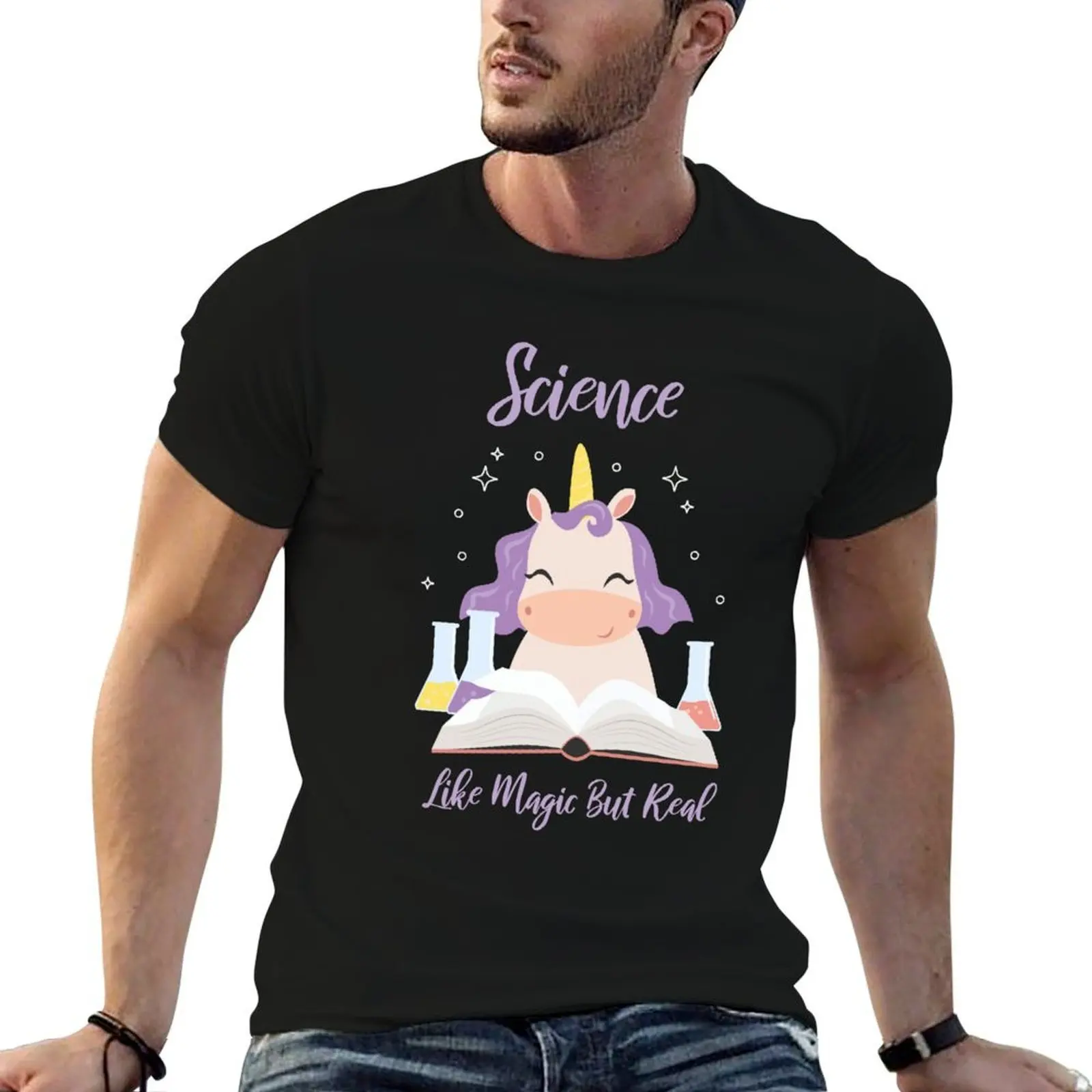 

Science Like Magic But Real T-Shirt man tshirt anime t shirts for man funny t shirts cotton T-shirt