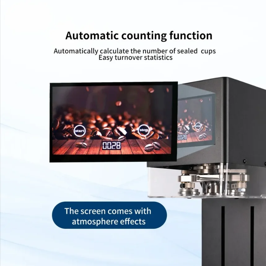 Sigillatore per lattine touch screen intelligente con coperchio facile da aprire Sigillatore non rotante di alta qualità Macchina per sigillare barattoli di bevande di stagno di succo di soda