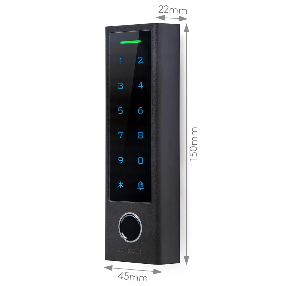 WIFI Waterproof Door Access Control Fingerprint Password Tuya Smart APP RFID Unlock 10Pcs 125KHz Keyfob for Home Office Security