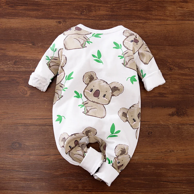 Spring and Autumn Baby Jumpsuit Boys Girls Cartoon Printed Clothes 0-18 months Romper koala Cotton Baby Onesie Newborn Toddler