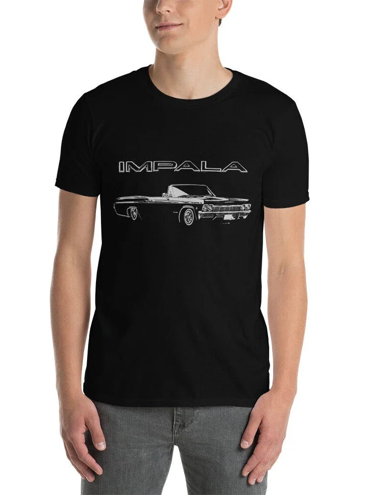 1965 Impala SS Lowrider Classic Car T-Shirt Short Sleeve Casual 100% Cotton O-Neck Summer Mens T-shirt Size S-3XL