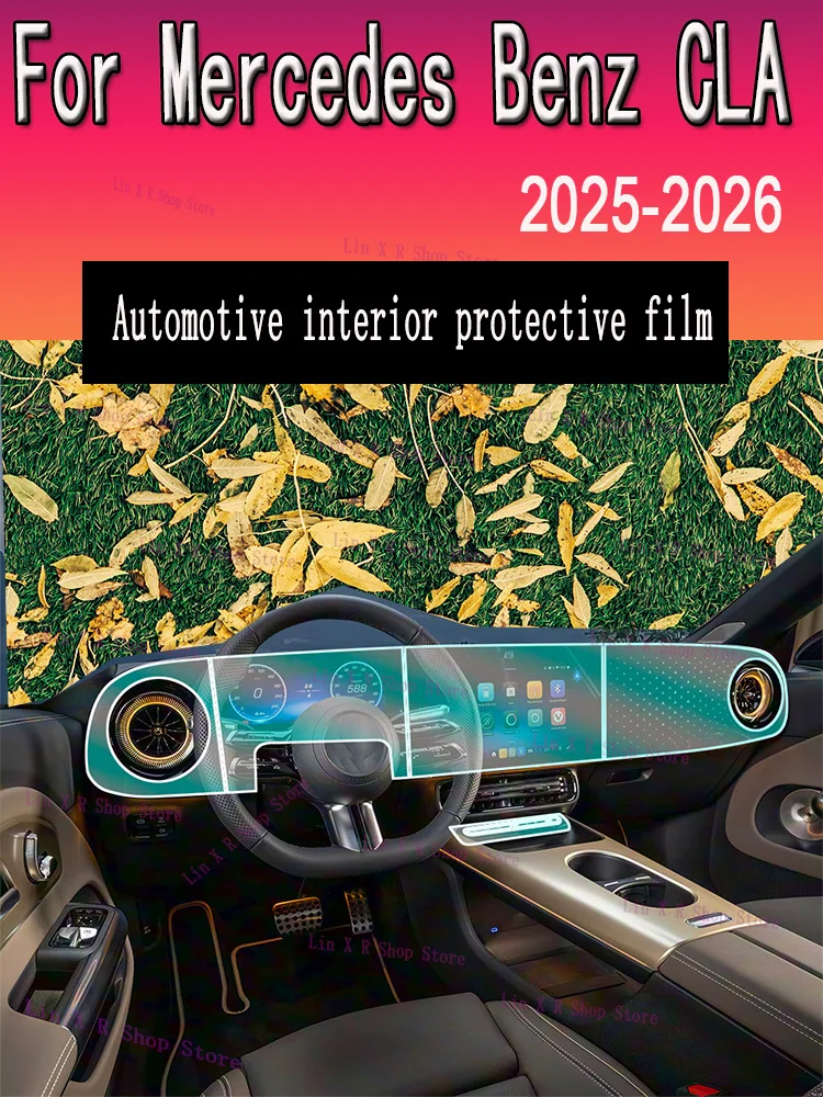 

For Mercedes Benz CLA (2025-2026) Gearbox Panel Navigation Screen Automotive Interior Protective Film Cover Anti-Scratch Sticker
