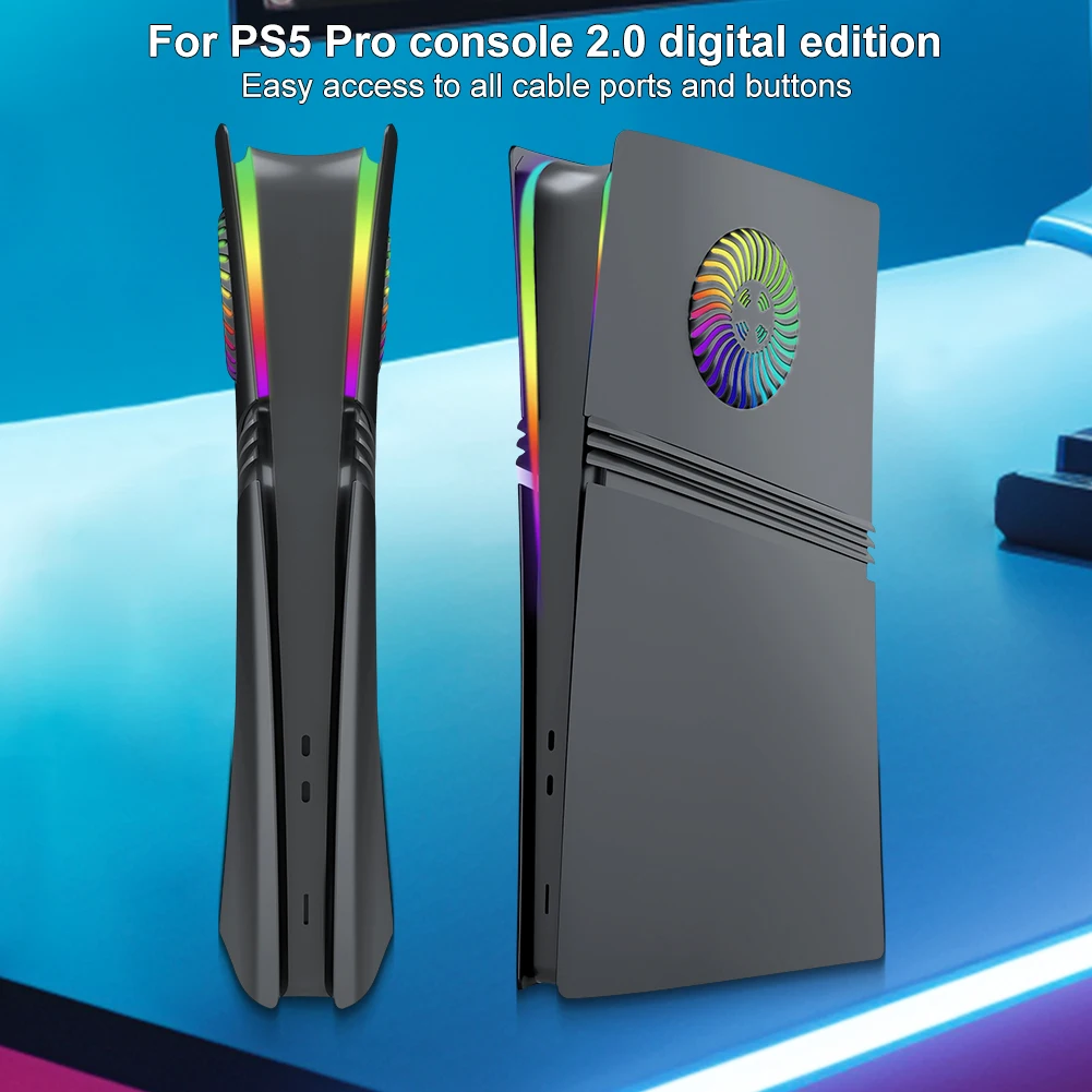

Face Plate Console Cover ABS Hard Case with Cooling Vent Faceplate Case Cover for PS5 Pro Playstation 5 Pro Disc/Digital Console