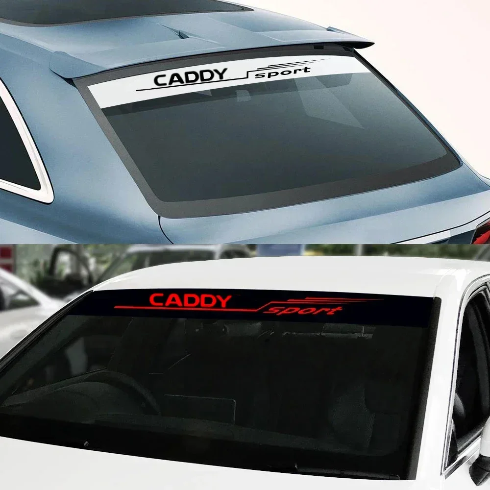 Vinyl Film Car Front Window Sticker Windshield Sport Decals for Volkswagen VW CADDY Logo Exterior Waterproof Decor Accessories