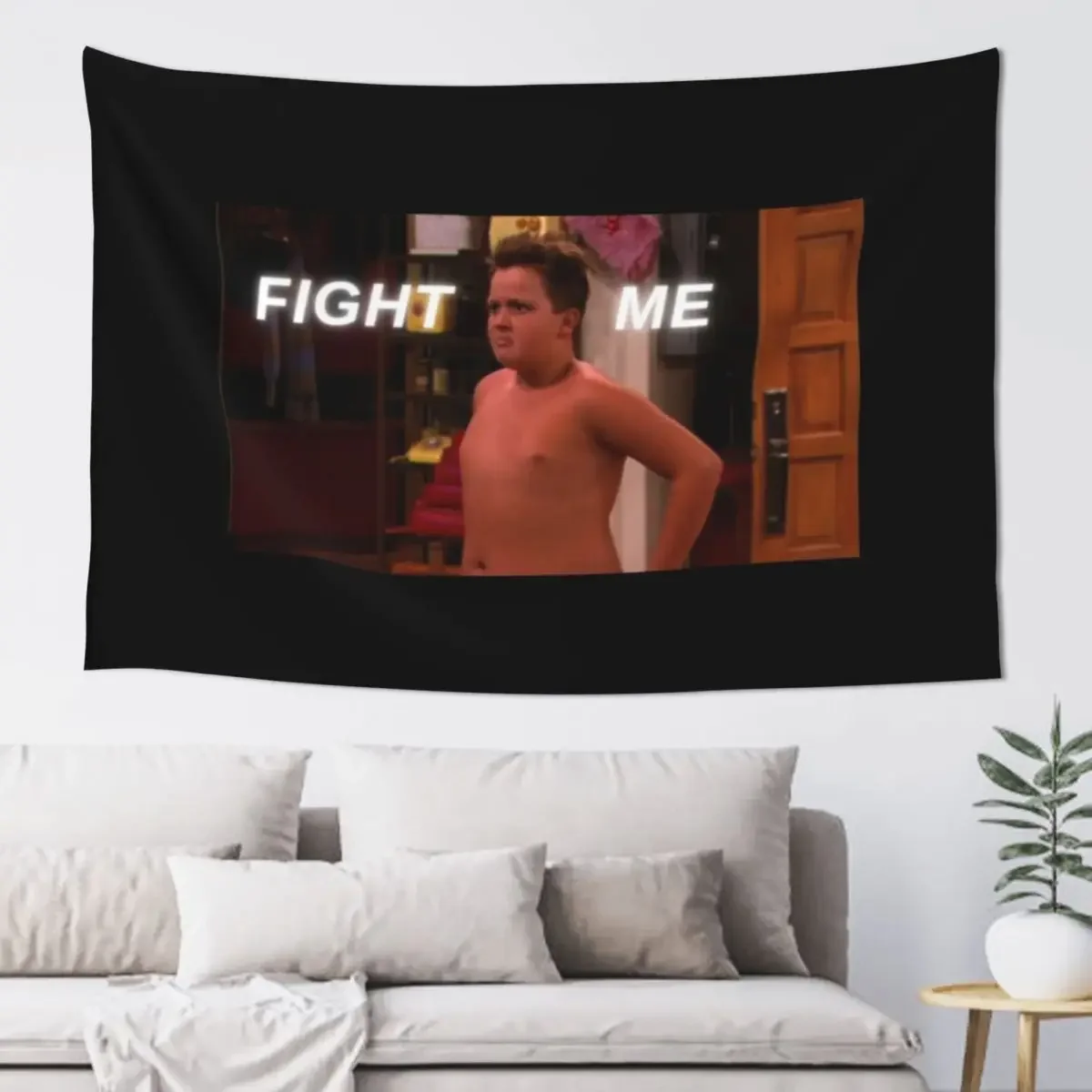 Gibby wants to Fight - iCarly Tapestry Aesthetic Decoration Decoration Room Things To The Room Aesthetics For Room Tapestry