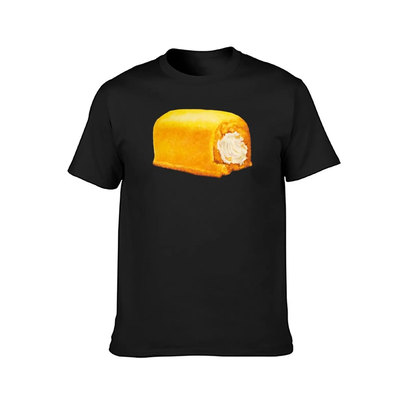 Yellow American Snack Cake Pattern T-Shirt anime tops Men's t shirts