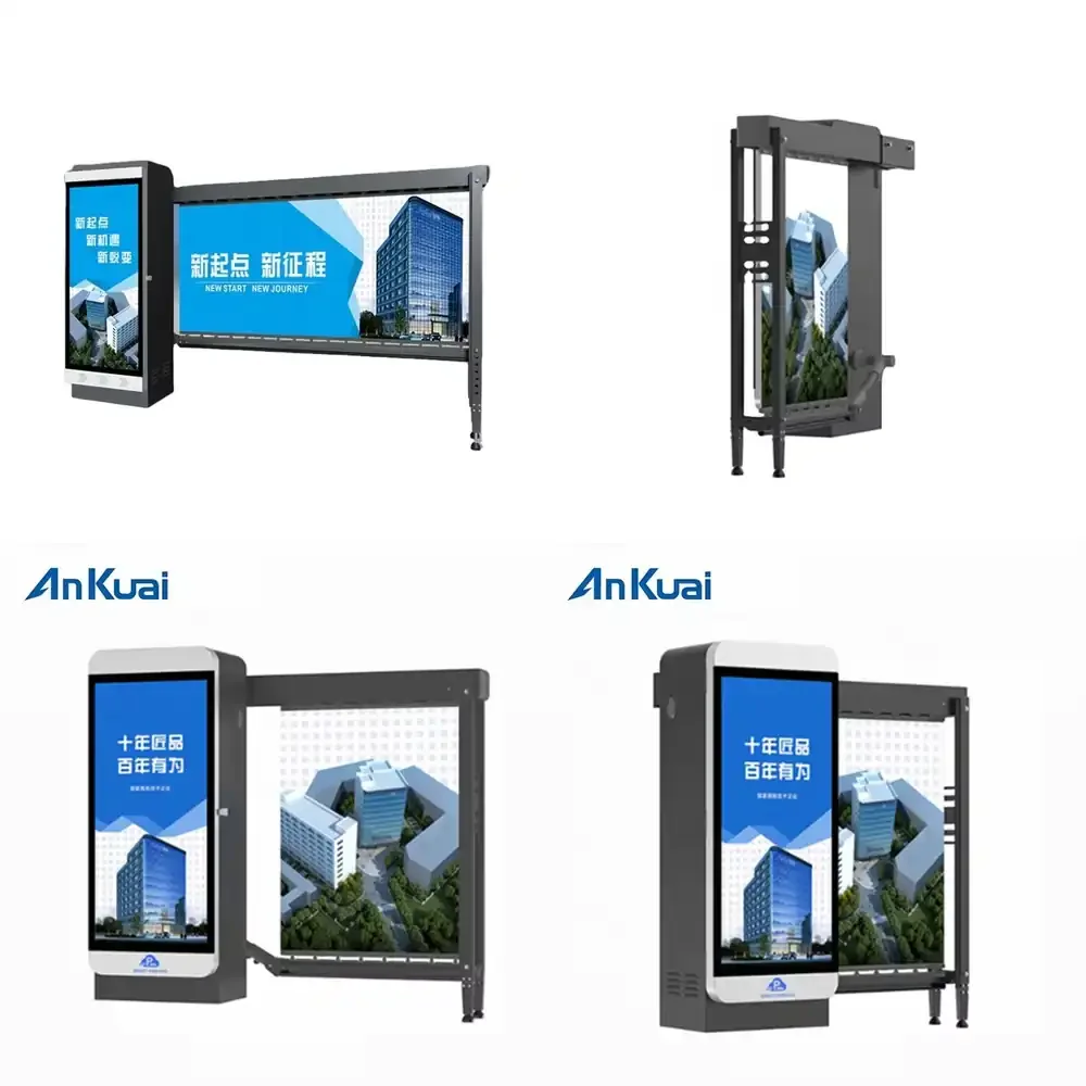 Traffic Roadway Servo Dc Motor Gate Arm Boom Advertising Automatic Arm Barrier Gate System With Led