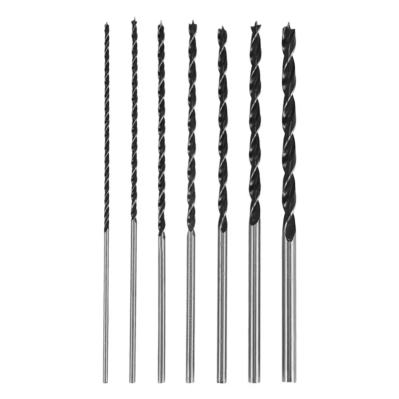 abre-7個入り超長木工用ドリルビットセット-12インチ-300mm-ドリルビット-diy木工ツール-スパイラルドリル-超長ドリル