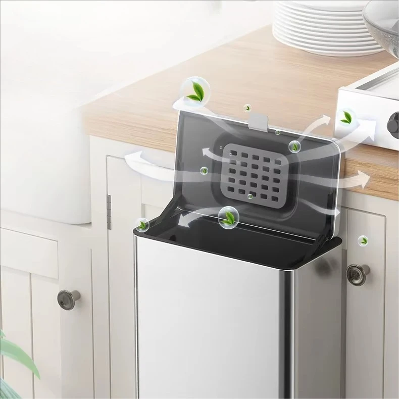 

High quality wholesale kitchen small trash can stainless steel desktop trash can