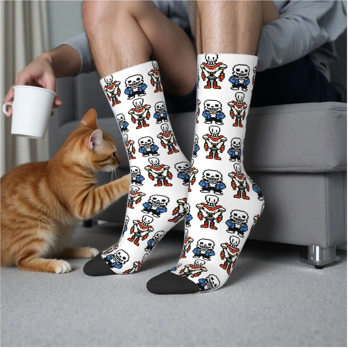 

Undertale Sans And Papyrus Socks Harajuku High Quality Stockings All Season Long Socks Accessories for Unisex Birthday Present