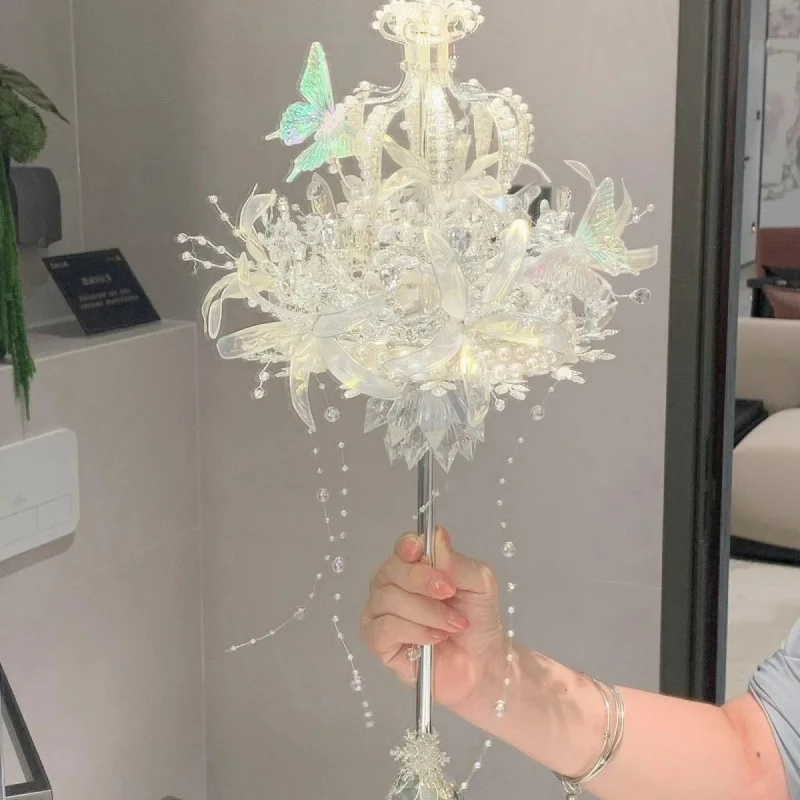 Wedding gift Xiaohongshu Internet celebrity same crown scepter hand bouquet handmade DIY material package