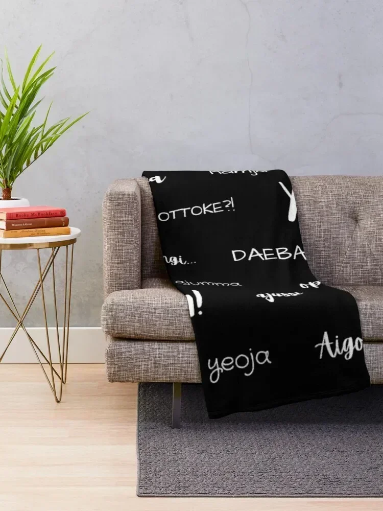 Kdrama Vocabulary Throw Blanket valentine gift ideas Cute Blankets