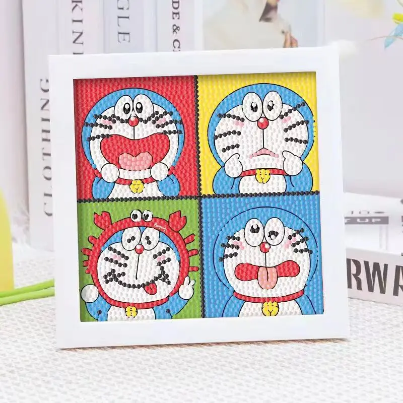 

Doraemon Patrick SpongeBob SquarePants DIY Cartoon Diamond Painting With Frame Kids Gift Ornament Anime Decorative Figurine