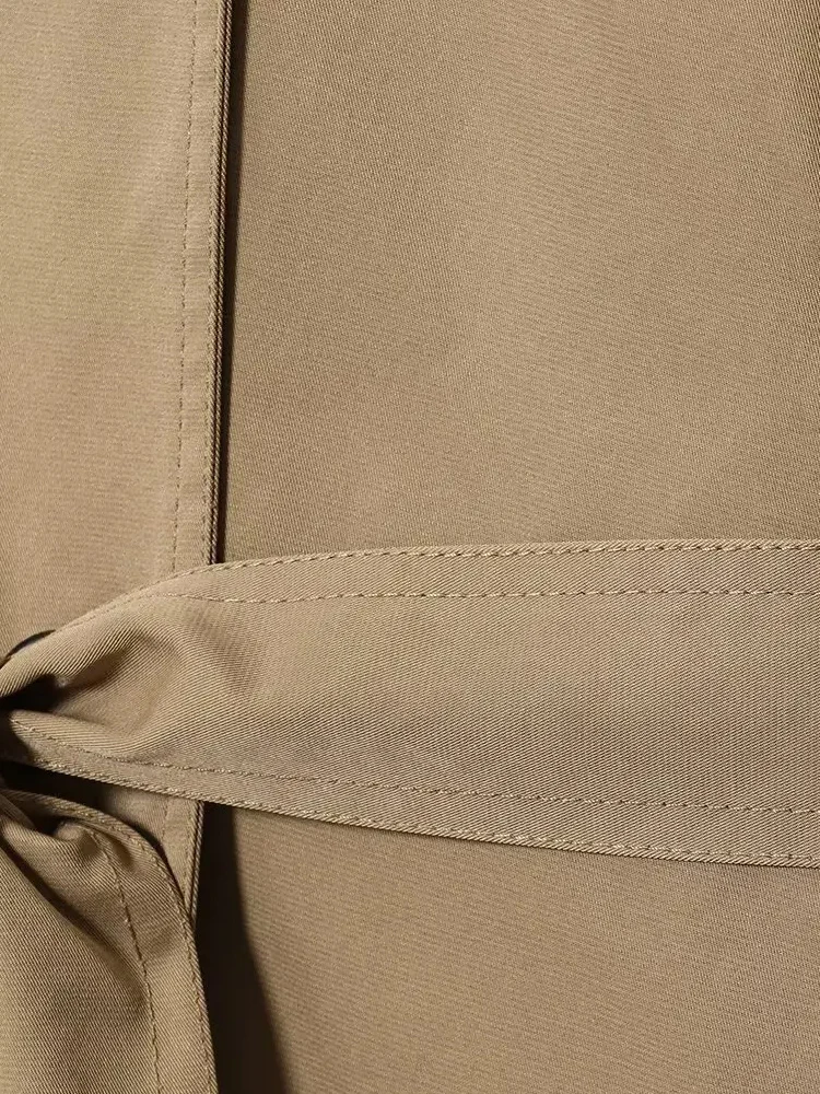 

HH 2023, осенняя женская новая модная универсальная уличная ветровка из искусственной кожи, женская двубортная куртка с лацканами и карманами, повседневная куртка