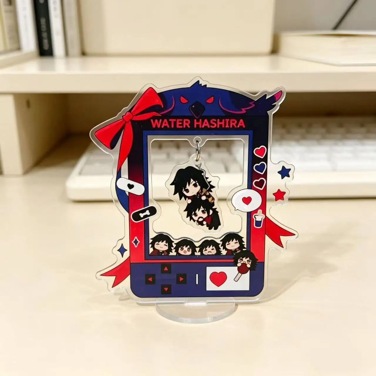 10cm Demon Slayer Kochou Shinobu Q Version Acrylic Stand Cute Anime Figure Desk Ornament Collectible Gift view 6