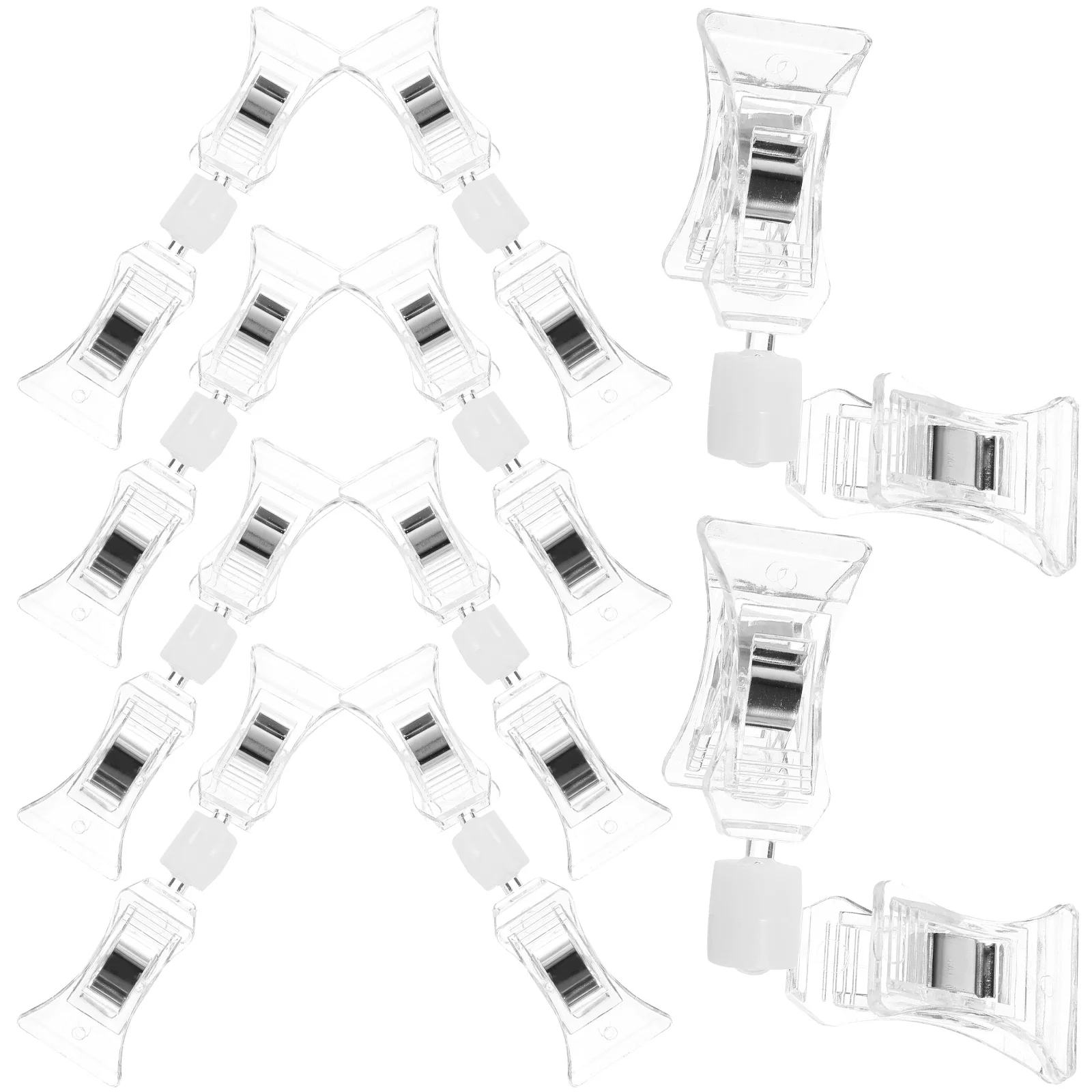 10 Pcs Signage Advertising Double-headed Clip Labels Price Display Tag Plastic Practical Clips