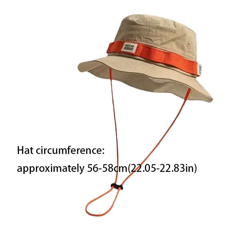 コントラストヴィンテージフィッシャーマンハット男性と女性用夏のアウトドアキャンプ登山帽子大きなつばの日よけ帽子