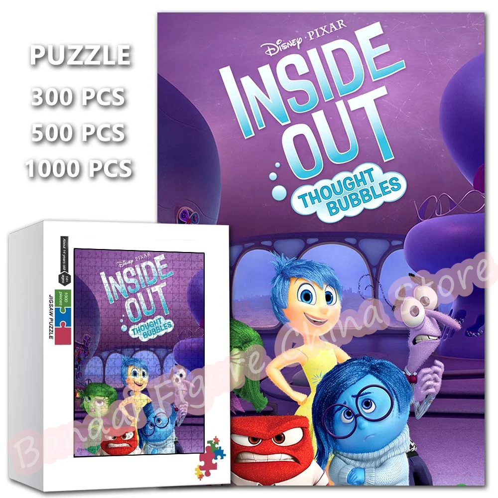 

Inside Out Series 300/500/1000 Pieces Jigsaw Puzzle Disney Cartoon Movies Print Puzzle for Kids Ducation Toys Christmas Gifts