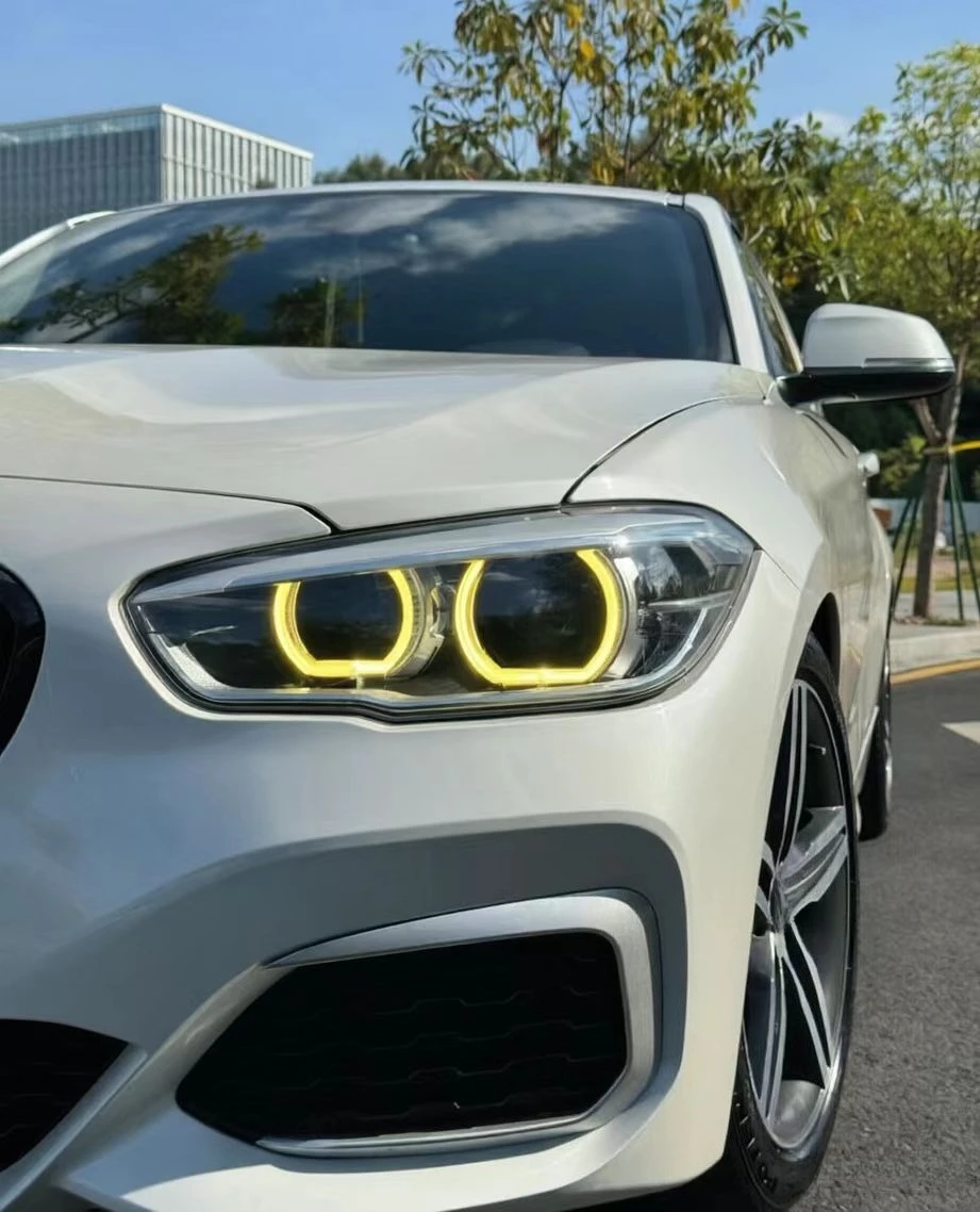 

Yellow & White Angel Eyes LCI LED Headlight Daytime Running Light DRL Boards For 2016-2018 BMW 1 Series F20 F21 63117428425