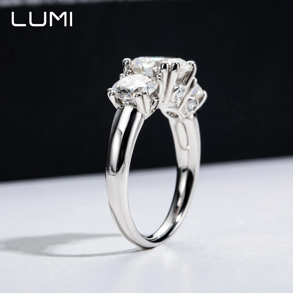 

Total 5CT Moissanite 925 Silver Lady Ring Super Luxury Bands Wedding Party Anniversary Gift with GRA Certificate