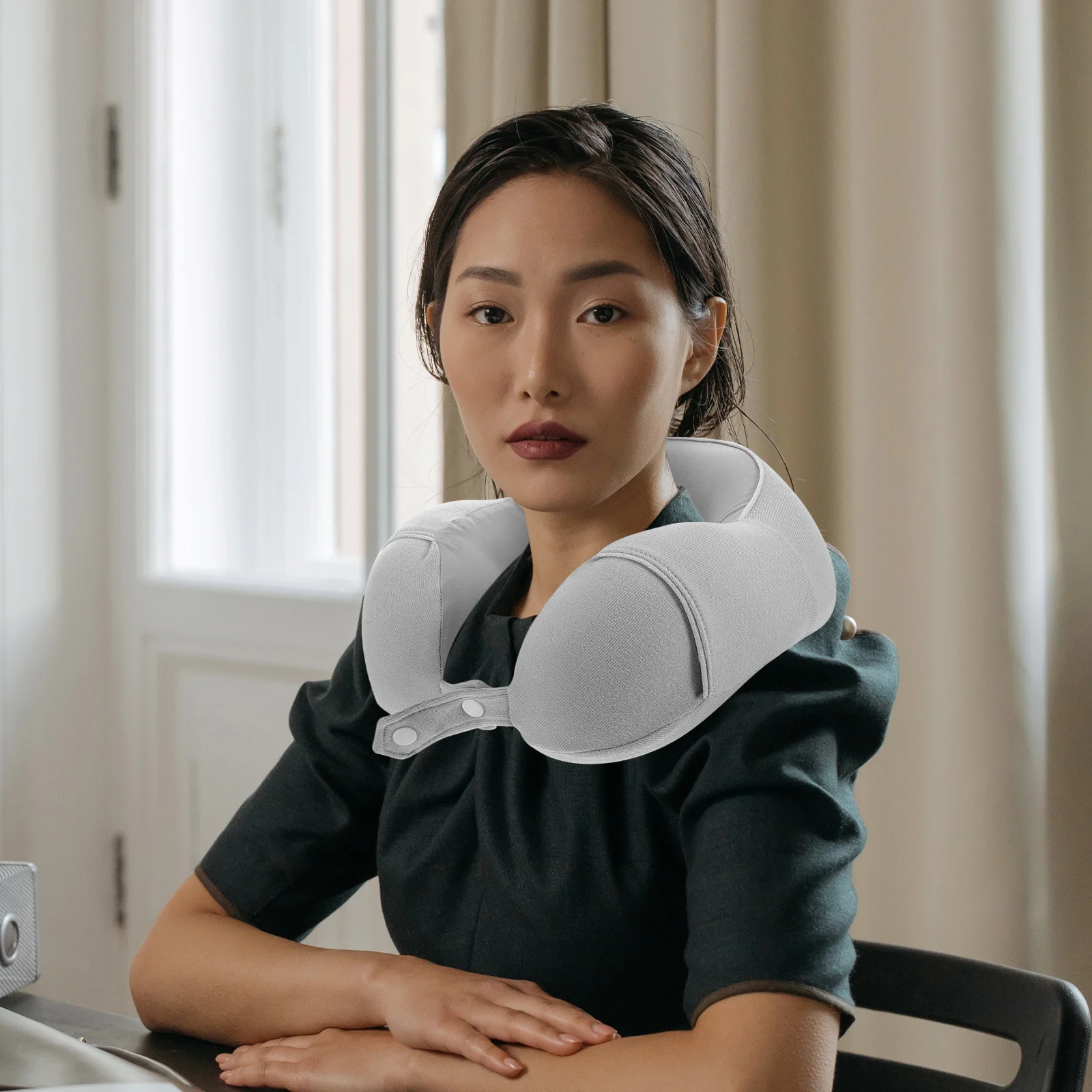 

Ergonomic Memory Foam Neck Pillow U Shape Travel Pillow for Airplane Car Office Rest Portable Neck Support Soft Cushion