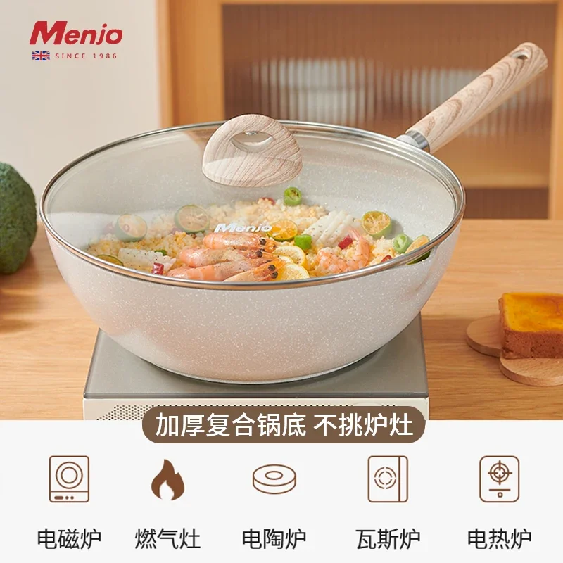 Non-stick Wok Household Maifanshi Wok Pan Non-stick Pan Induction Cooker Gas Special  cookware  panelas kits frete grátis