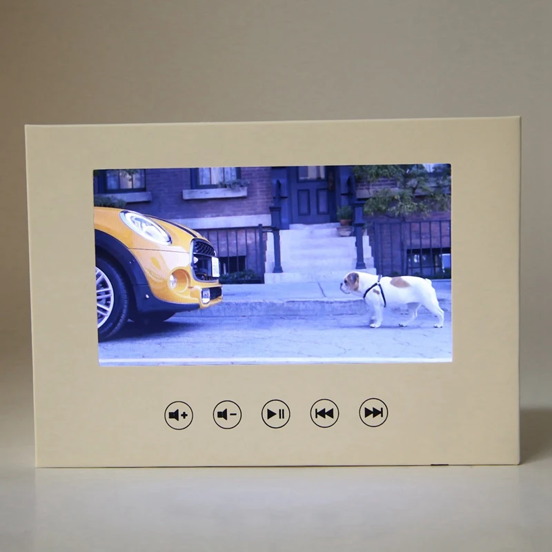 4X 7 Inch New Video Brochure Cards For Presentations Digital Advertising Player 7 Inch Screen Video Greeting