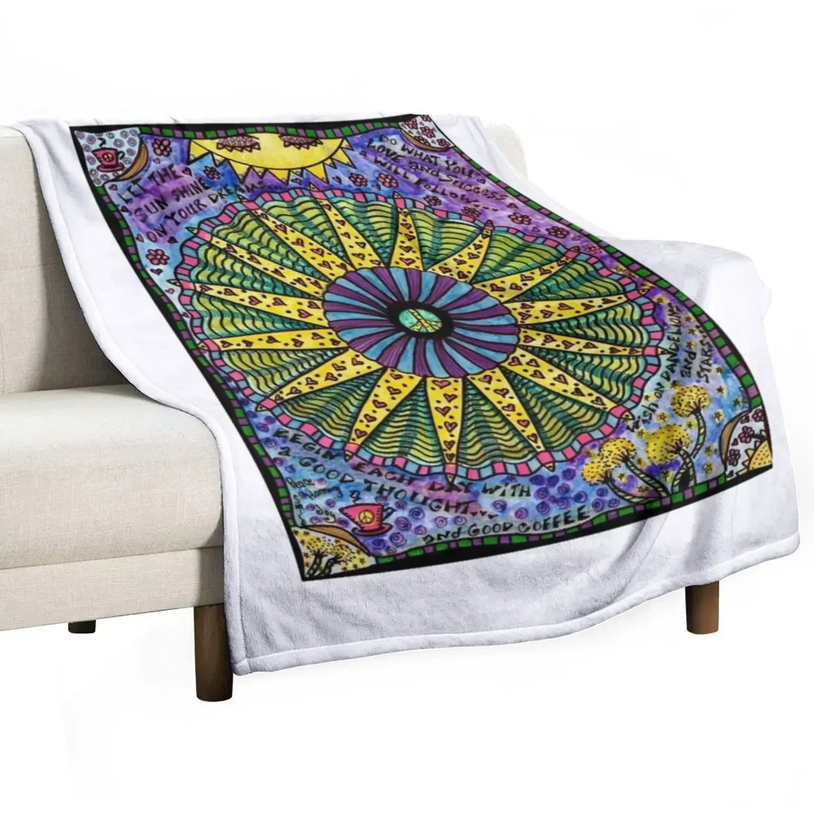 Let Peace In, Featured On CBS Sunday Morning Throw Blanket Designers Weighted Camping for babies Blankets