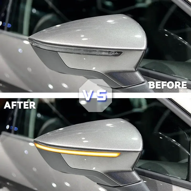 2 قطع ديناميكية LED بدوره إشارة الجانب مرآة مؤشر ضوء متسلسل الوامض لمقعد ليون Mk3 5F إيبيزا Mk5 KJ Arona 2018