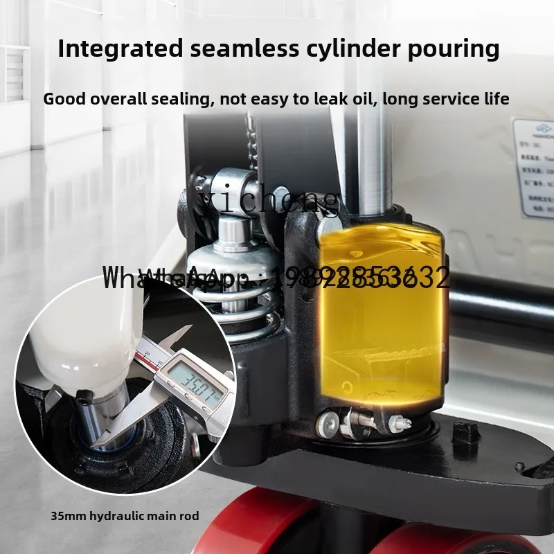 Truk Forklift Manual ABB Hidrolik Ekstensi, Truk Pengangkat, Truk Penumpuk dan Pembongkar Pallet Barang Berat 2.5T