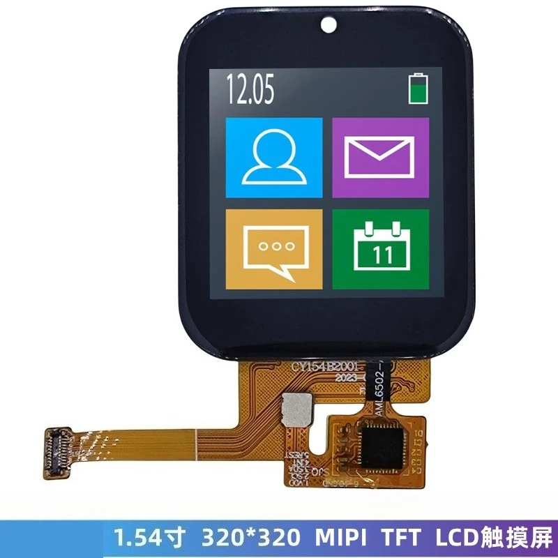 1.54 Inch IPS LCD Touch Screen 320*320 MIPI Interface Smart Watch Display Replacement Part