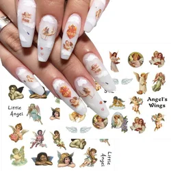 Angel Cupid Stickers for Nails Sticker Decals Cherubs Nail Art Sliders Manicure Transfer Wraps Tattoo Nail Art Decorations