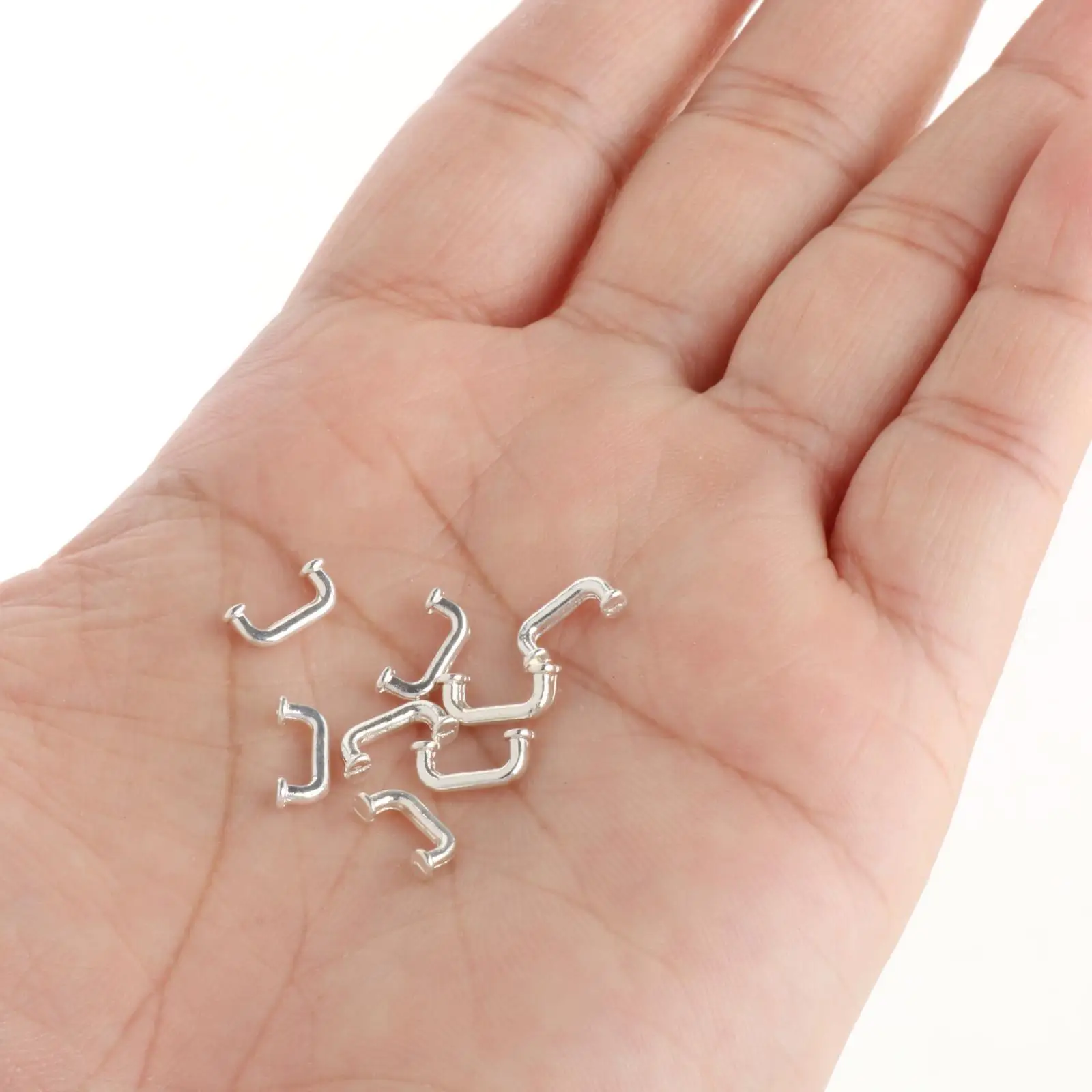 

6x 1/12 Mini Pull, Dollhouse Model, Hmde Vintge Decoration DIY Cabinet Door Pull Applicable to Hles Door Hle Gte Drwer