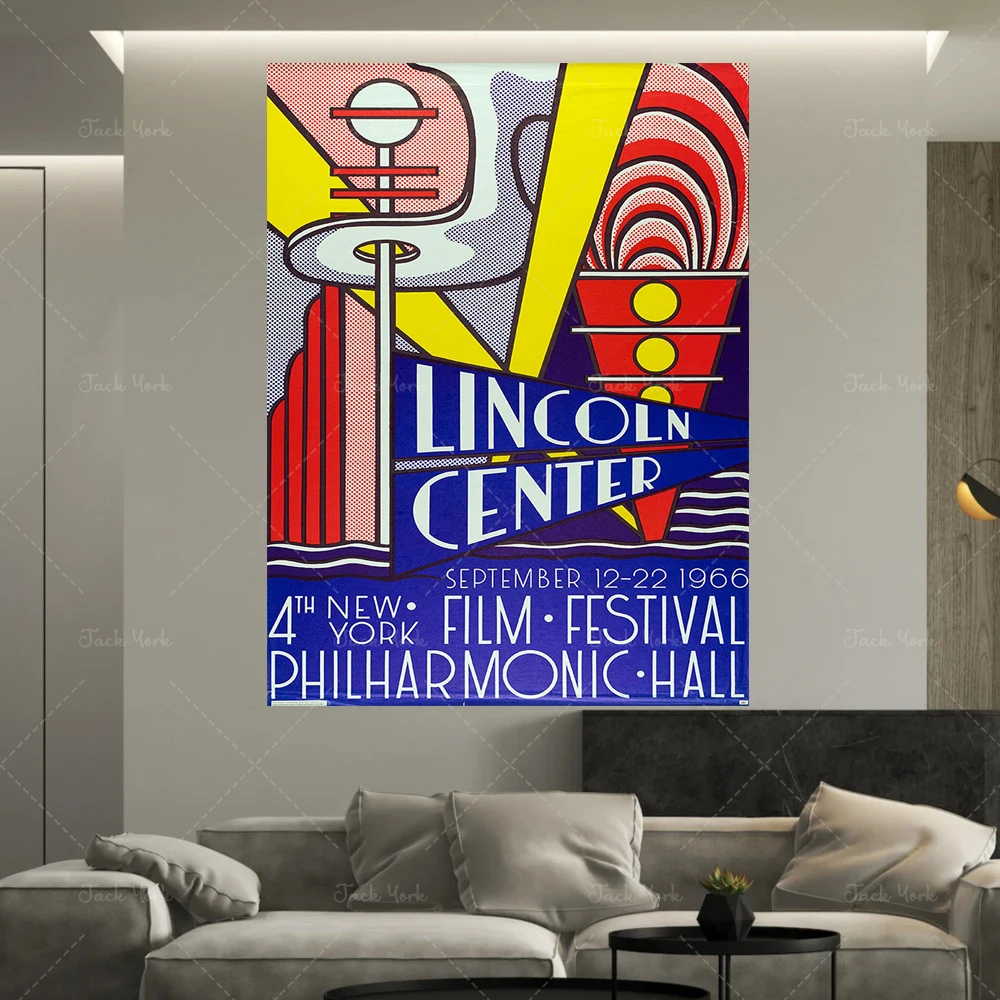 Roy Lichtenstein - Lincoln Center poster- 4th New York Film Festival, 1966- Exhibition poster