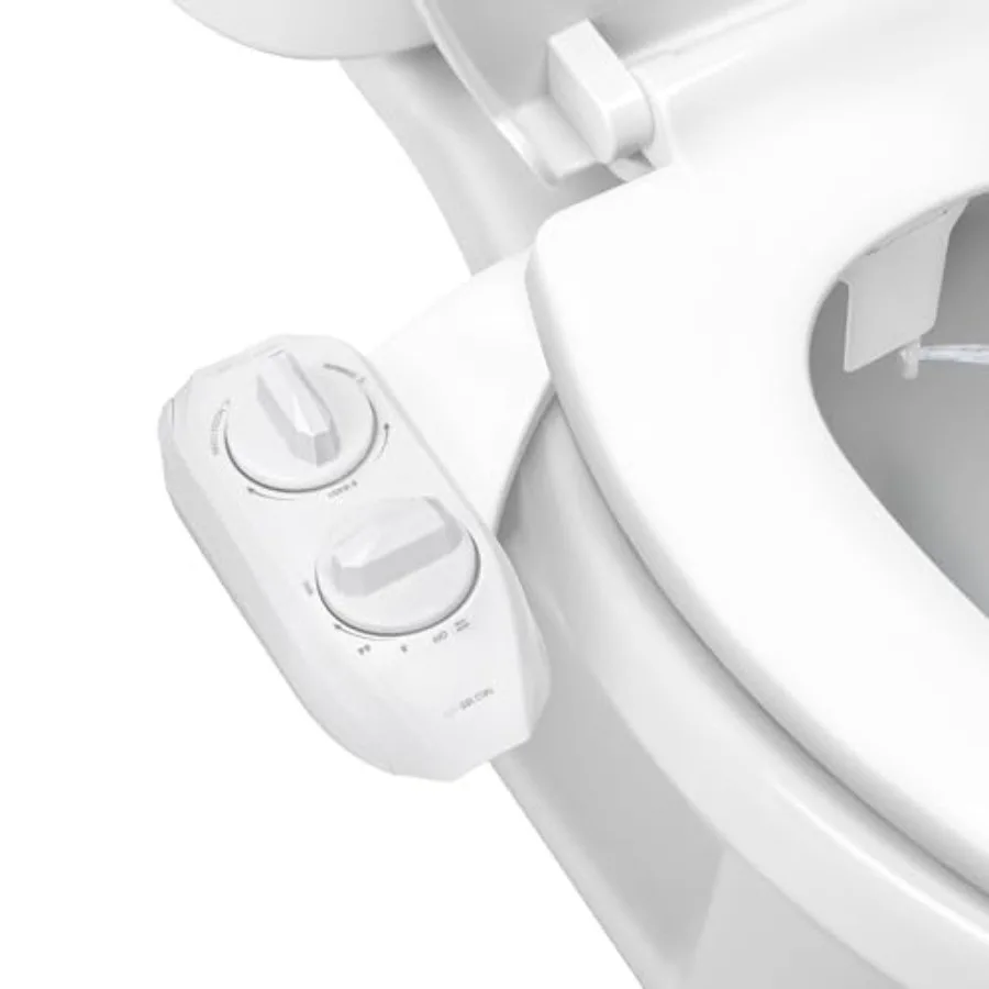 

LUXE Bidet NEO 185 Plus - Dual Nozzle Non-Electric Bidet Attachment for Toilet Seat with Patented Slide-In Installation 360 Sel
