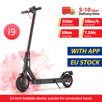 iScooter i9 350W Electric Scooter 30KM/H 7.5AH Foldable Scooters for Adult 8.5 inch Tire Electric Kick Scooter Support APP