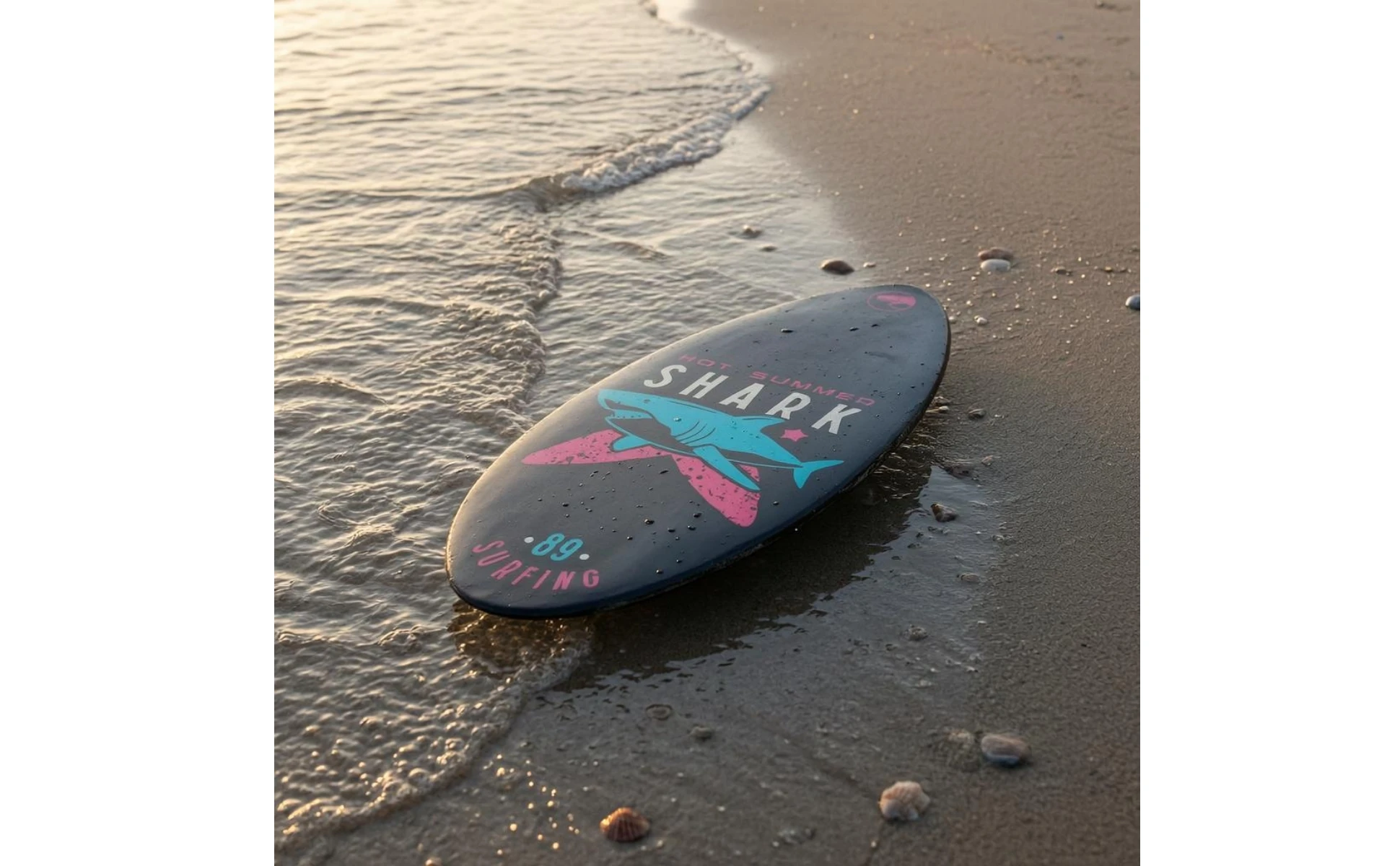 Hard Surfboard Rounded Tail Printed Surfboard Ride Board Stable Ride Water Sport Gear Sturdy