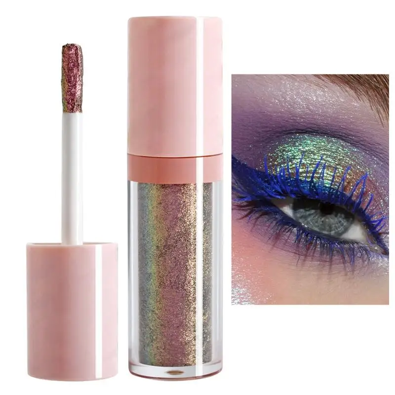 6 color Diamond Shiny Liquid Eyeshadow Eye Glitter Makeup Liquid Fine Shimmer High Light Eyeshadow Long Lasting Eye Shadow