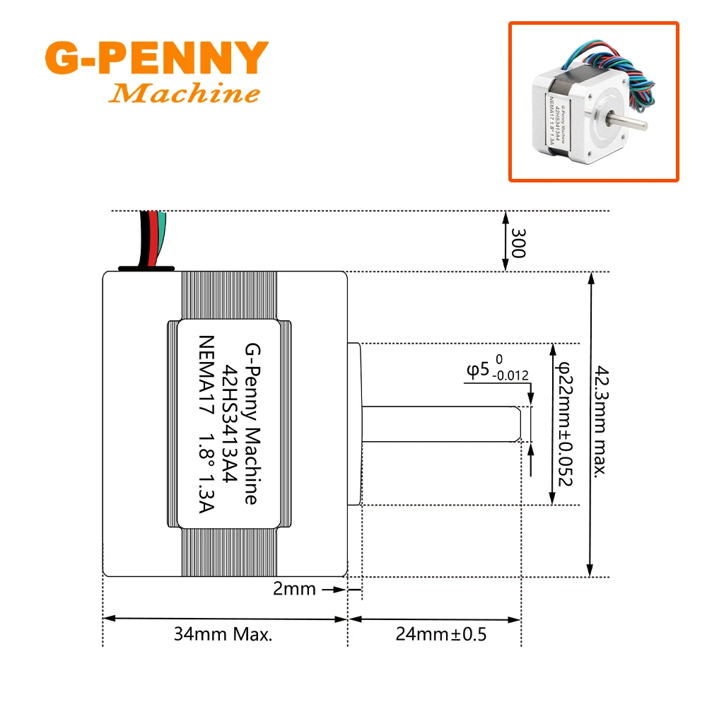 Gratis Ongkir Nema17 42HS3413A4 Stepper มอเตอร์1.3A 0.26N.M 37OZ-IN 1.8องศา4-สำหรับ3d Printer Cnc