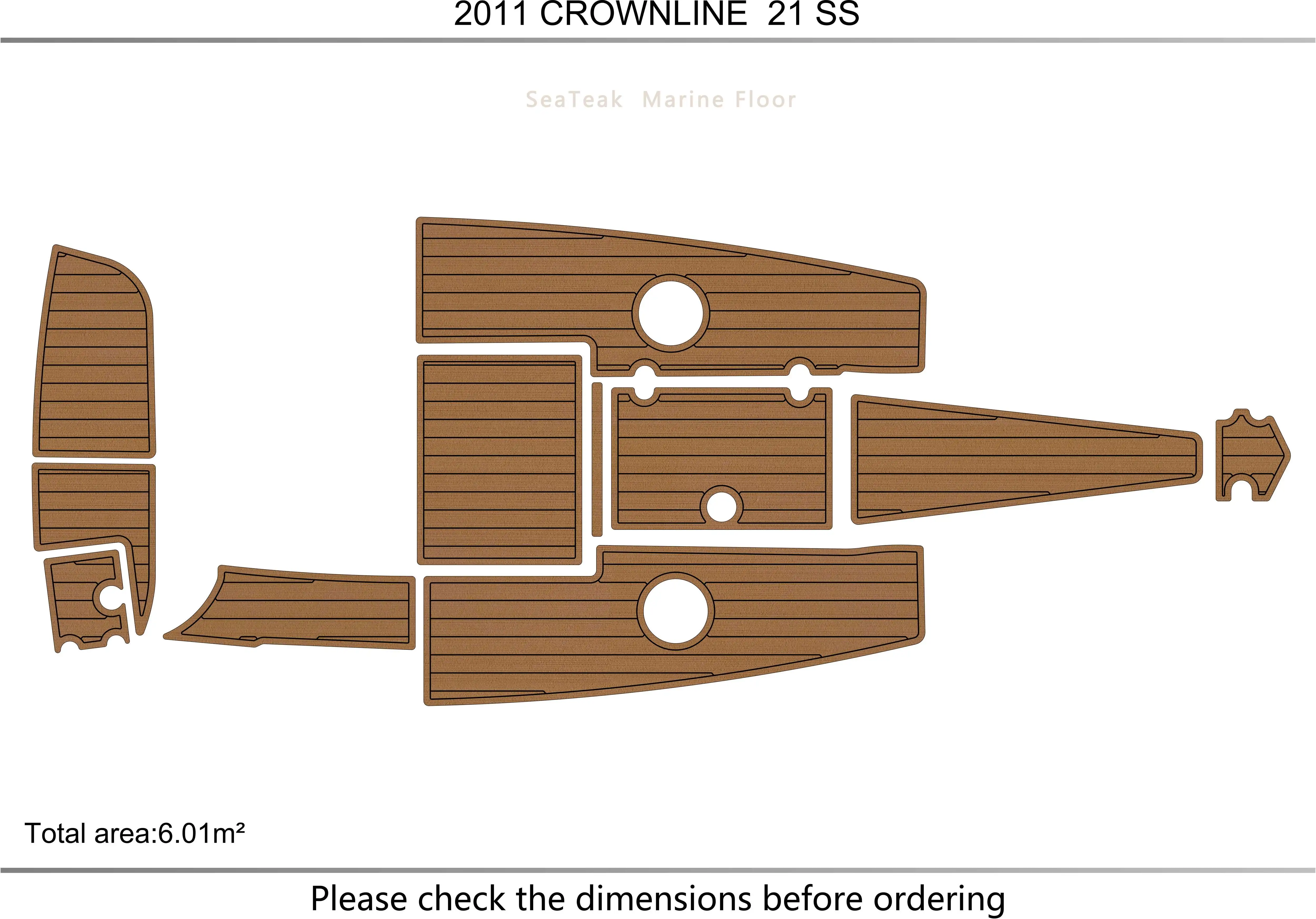 

2011 CROWNLINE 21 SS Cockpit 1/4" 6mm EVA fAUX carpet Water Ski Yacht Fishing Boat Non-slip mat floor