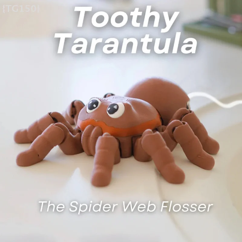 

【F2-TG150】Новая коробка для зубной нити в форме паука-тарантула, напечатанная на 3D-принтере, креативная коробка для зубной нити и украшение для раковины.