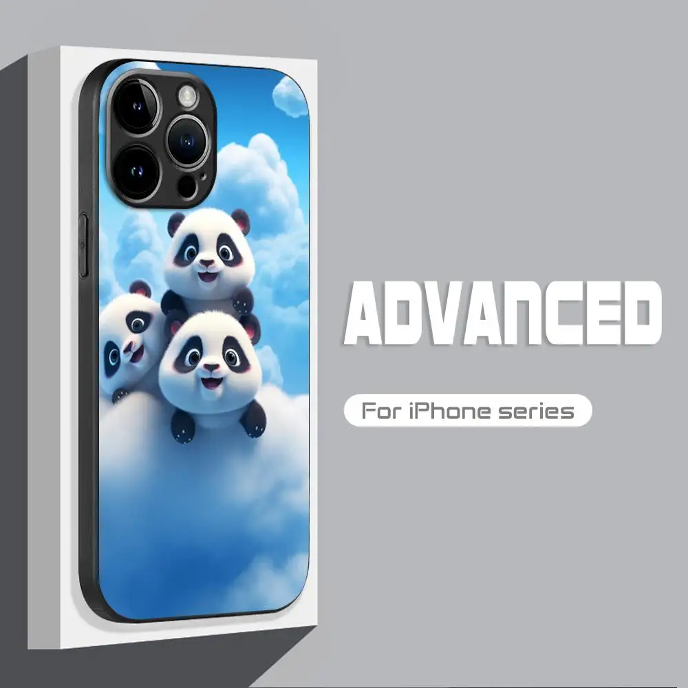 Funny Cute Red Panda Cartoon Phone Case For iPhone 15 14 13 12 11 X XR XS XSMAX 8 7 Plus Mini Pro Max Soft Black Phone Cover