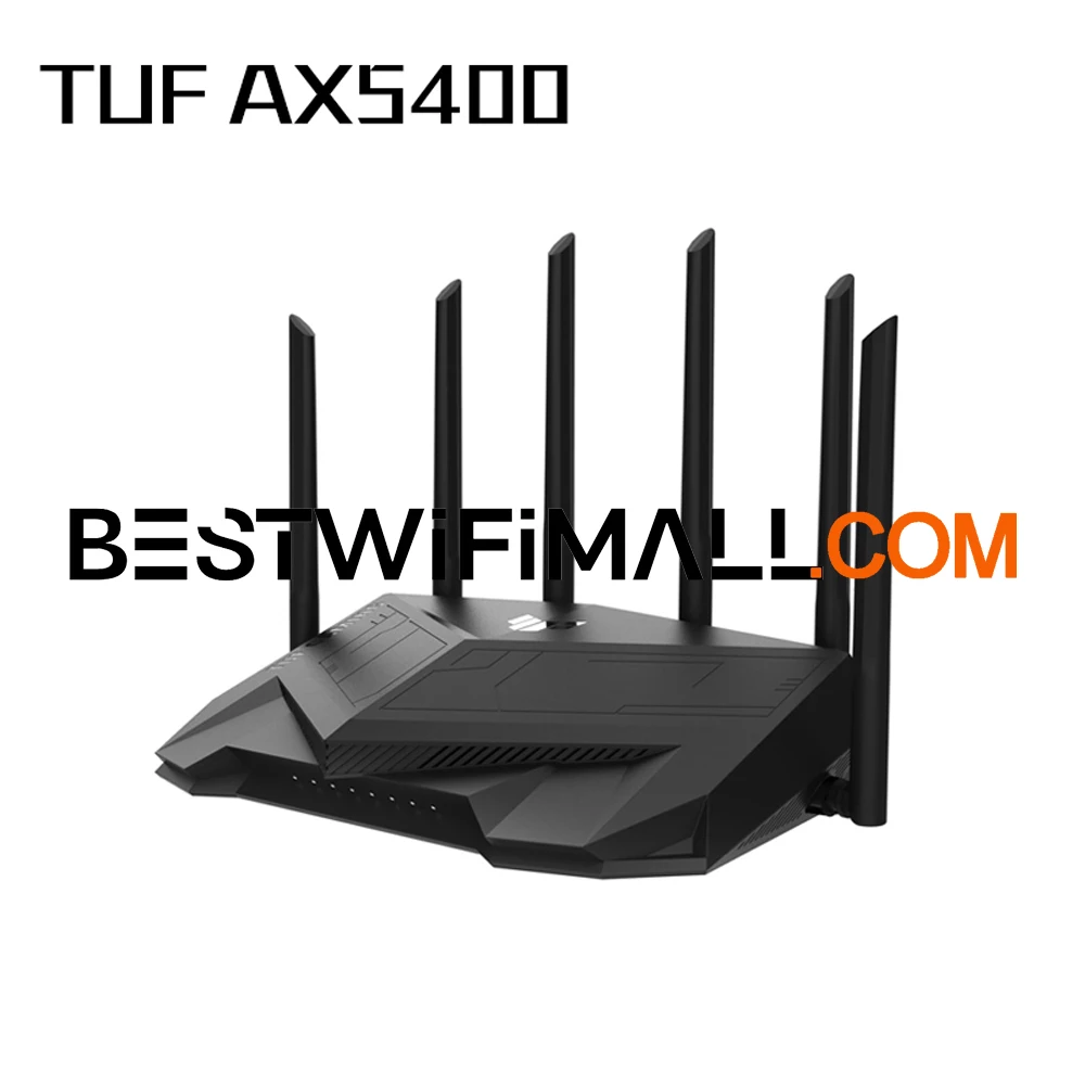 ASUS TUF-AX5400 AX5400 TUF Gaming Dual Band WiFi 6 Gaming Router With Dedicated Gaming Port, 3 Steps Port Forwarding AiMesh WiFi