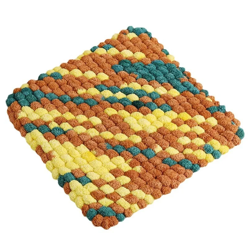 Filato spesso colorato per maglieria a mano, pompon morbido, filato arcobaleno grande, materiale fai da te in cotone, filato all\'uncinetto, filo