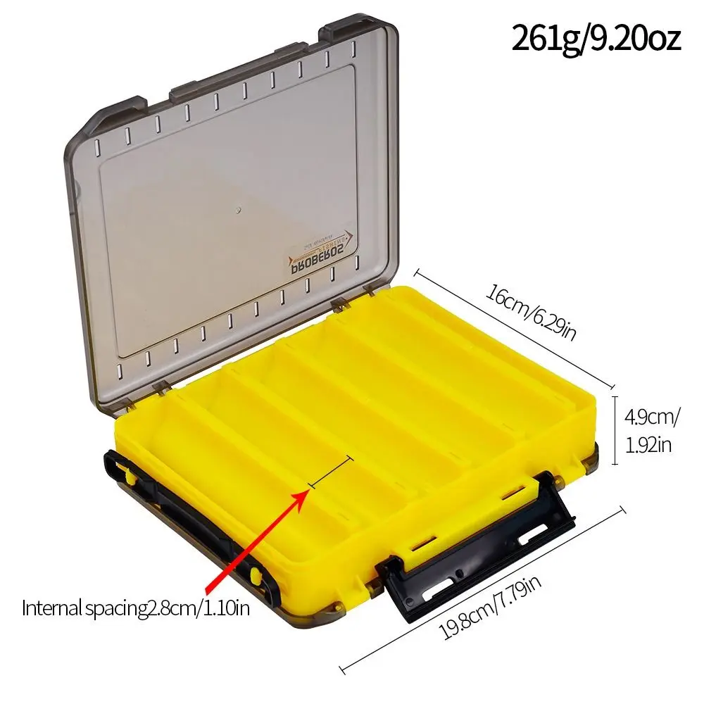 Caja de aparejos impermeable doble capa para señuelos y cebo - imagen 3
