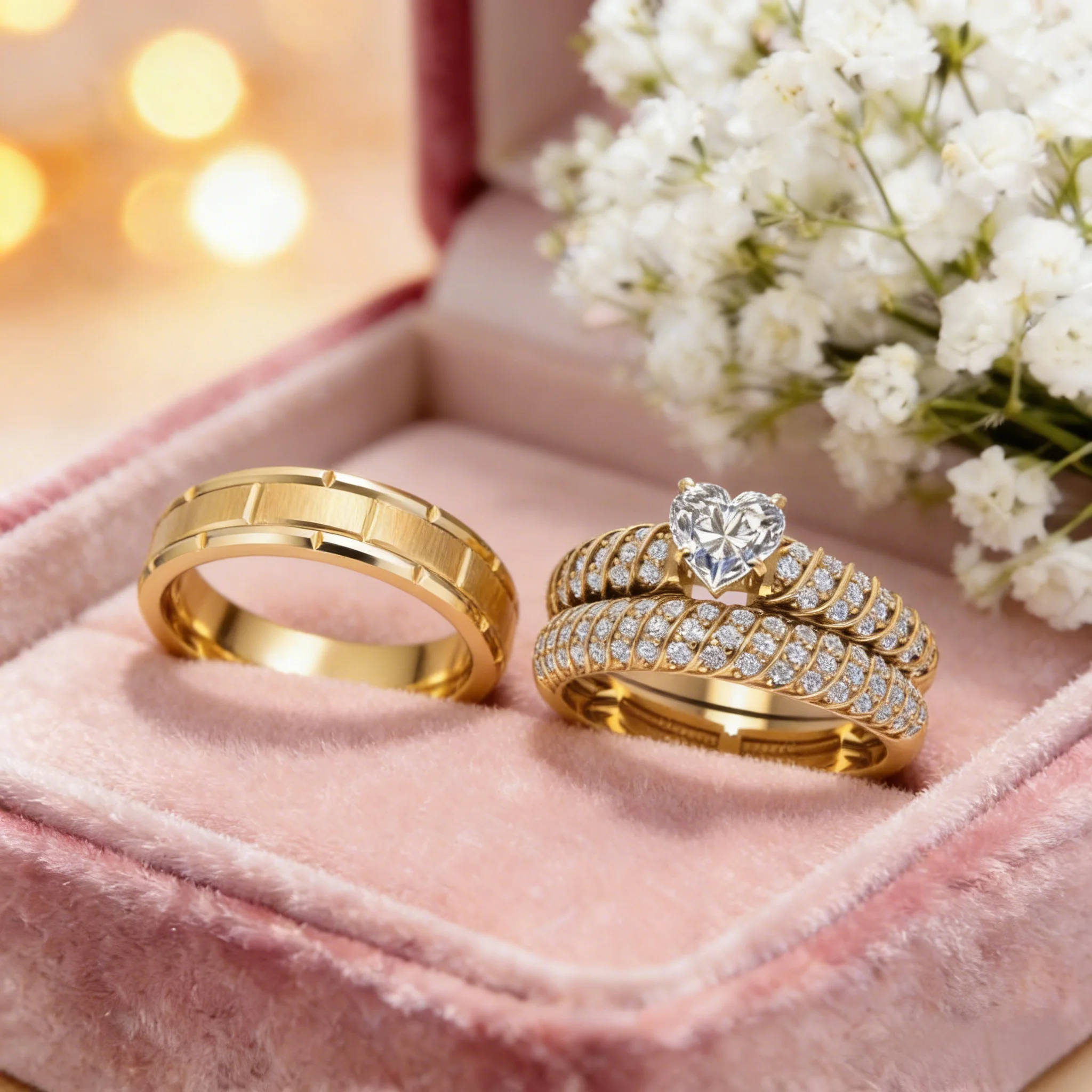 2026 Couple Rings Women Exquisite Rhinestones Zirconia Rings Set Trendy Men Stainless Steel Ring Fashion Jewelry For Lover Gifts - AliExpress 36