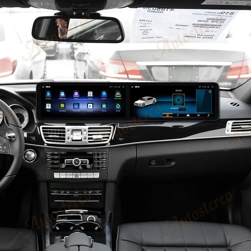 

25-дюймовый двойной экран Android 14 для Mercedes Benz E 2013-2015 Автомобильный GPS-навигатор Мультимедийный плеер Автомобильный радиоприемник Автоматический медиа-нагревательный блок