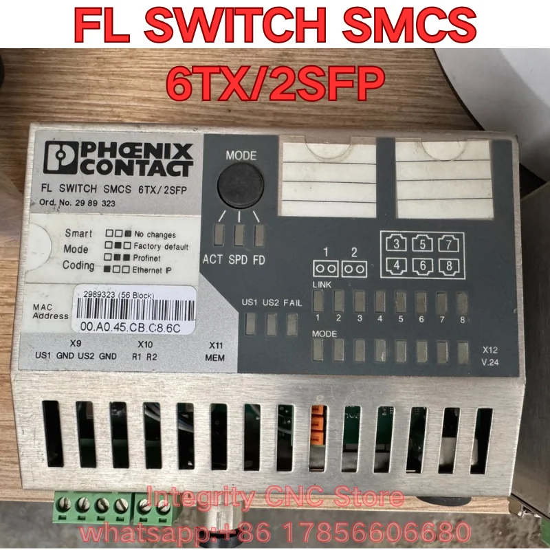 

Second-hand FL SWITCH SMCS 6TX/2SFP industrial switch function test is normal