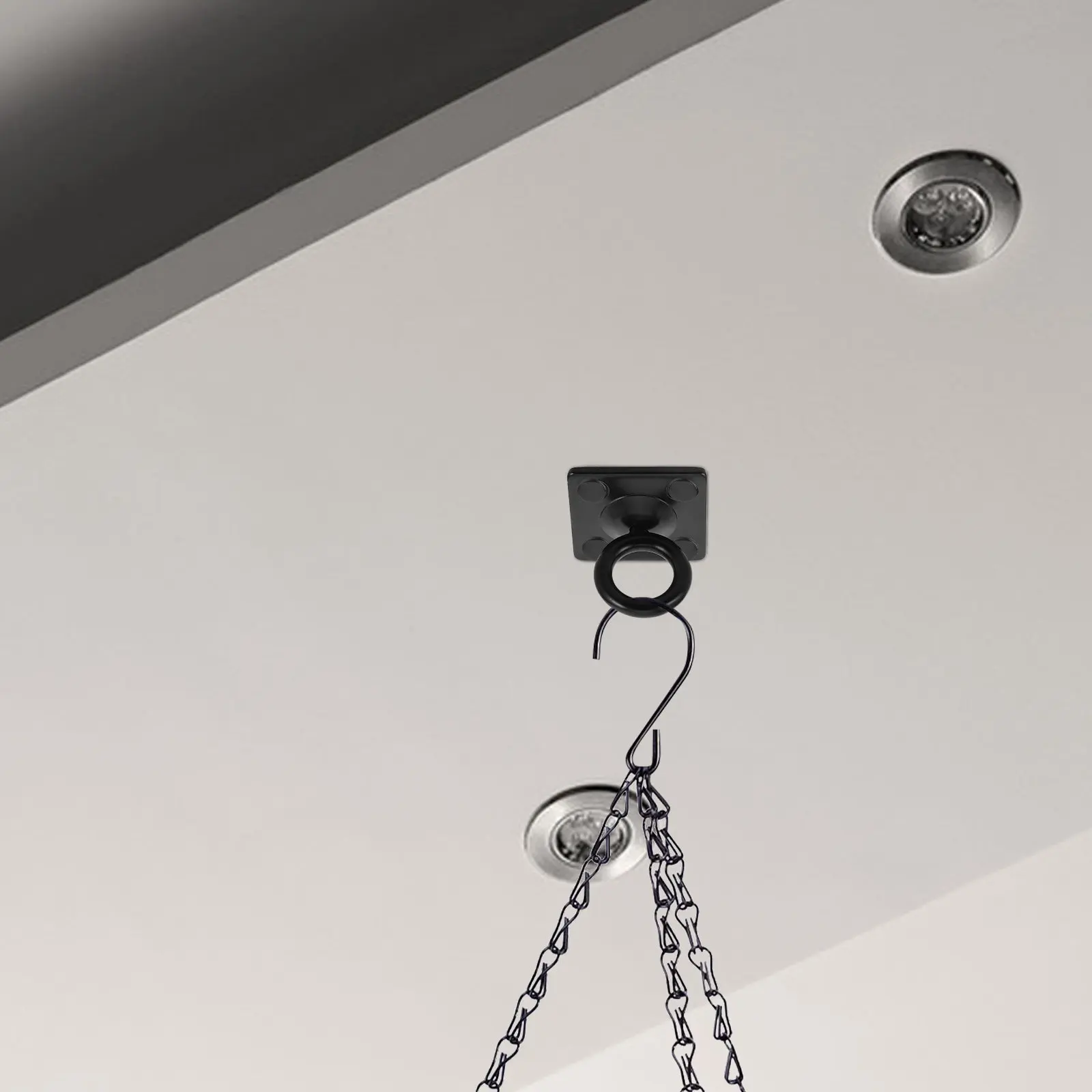 5Pcs Wall Hooks Stainless Steel Heavy Duty Ceiling Mount for Hanging Plants Yoga Swing Workout Storage Organizer